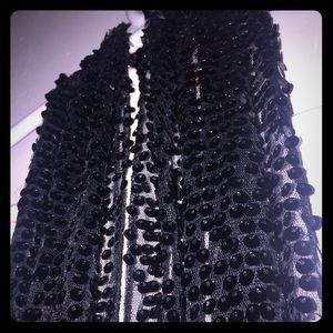 Sequined black scarf